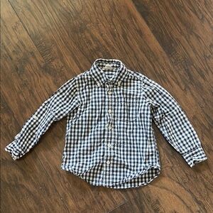GAP Navy and White Plaid Toddler Shirt SZ 5T